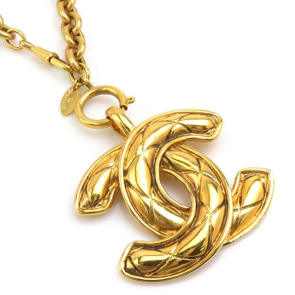 CHANEL Gold Logo Necklace - Picture 1 of 11